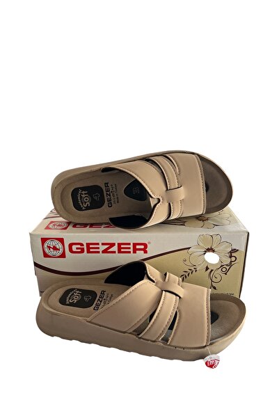 GEZER bej üç bacak soft ortopedik terlik