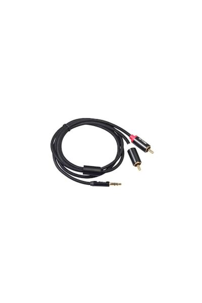 SOHO Cablu de telefon de la 2 RCA la jack de 3,5 mm, 1 m, negru