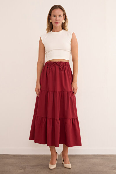 Fulla Moda Terry Cotton Fabric Skirt with Tie Waist