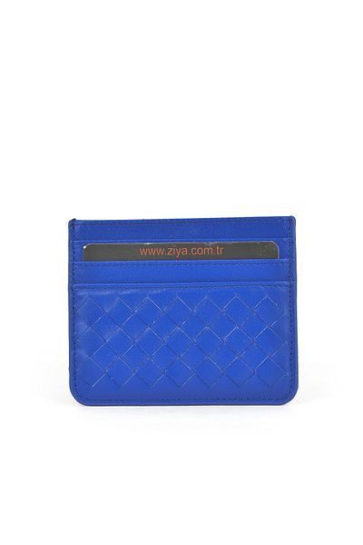 Ziya , Unisex Genuine Leather Card Holder 1539852Z06 Saks Blue