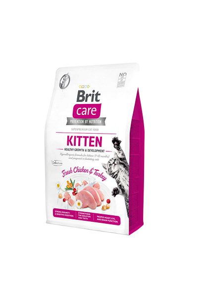 Brit Care Kitten Healthy Growth & Development, hrana uscata pentru pisici, 2 kg