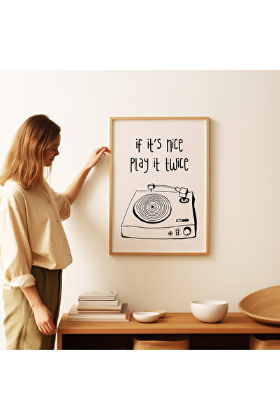 ARTHOUSECOLLECTIVE Play It Twice - Repeat It Again - Poster fără cadru în dimensiuni de tablă