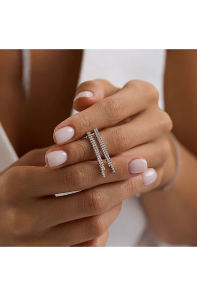 Sembol Gold Su Yolu Set Beyaz Altın İki Sıra