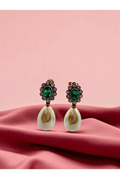 FUYA JEWELLERY Kristal Taşlı İnci Küpe