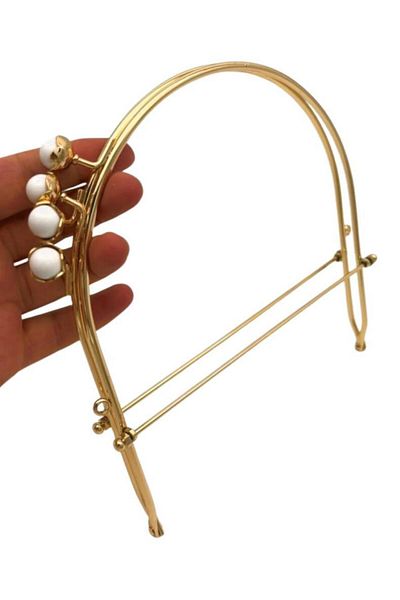angel çanta aksesuar Αξεσουάρ Angel Bag 19 cm Ανοιχτόχρωμο Χρυσό Μοντέλο D Λευκό Κλιπ τσάντας διπλής μπάλας, Πανάρτημα τσάντας