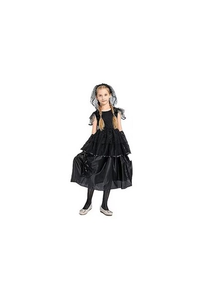 LICUS Rochie Cosplay Carnaval Negru 4-5 Ani,