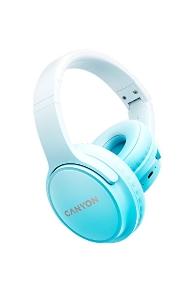 CANYON Stereo Wireless Headphones OnRiff 4, Bluetooth 5.3, 50 Hours Autonomy, Microphone (Blue)