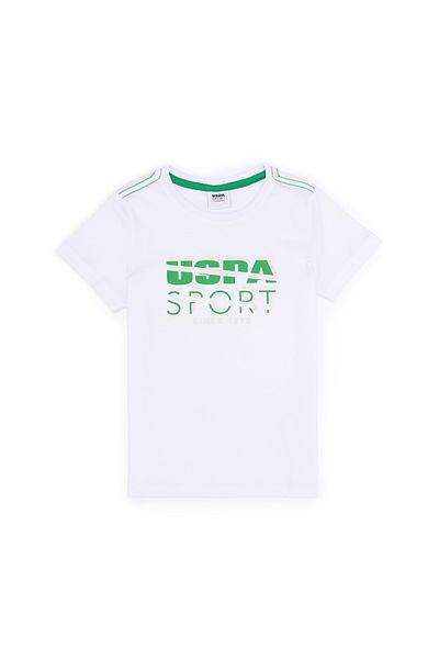 U.S. Polo Assn. Tricou cu decolteu la baza gâtului cu imprimeu logo