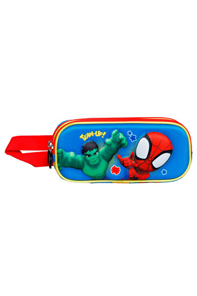 Marvel Penar Avengers - Spider-Man si Hulk, design 3D, 2 compartimente, dimensiuni 22 x 10 x 7 cm