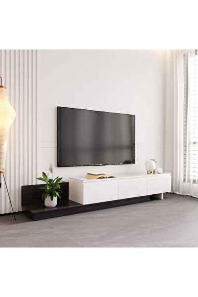 Home Box وحدة تلفزيون Glacia قابلة للتمديد من 2 إلى 3 أمتار مع سطح من الحجر ا...