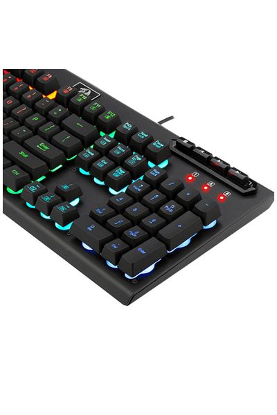 REDRAGON Tastatura Gaming Aditya, Cu fir, iluminare RGB, Layout US (Negru)