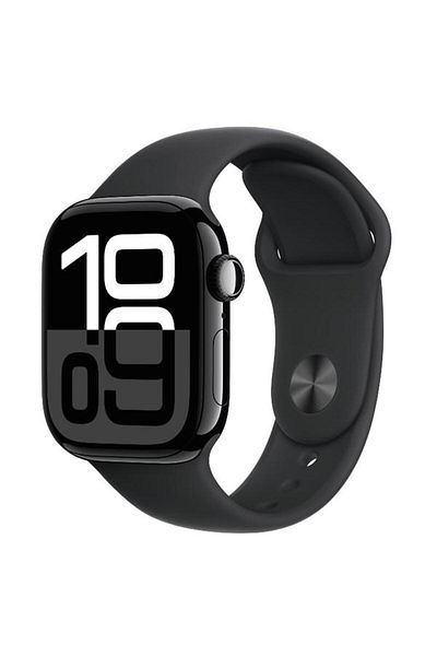 Apple Smartwatch Watch 10 GPS, Jet Black Aluminium 42mm, LTPO OLED, 64GB, Silicon Black Sport Band M