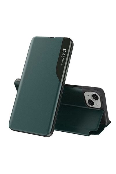 OEM Husă de protecție pentru iPhone 15, ușoară, seria eFold, G778, piele, verde închis