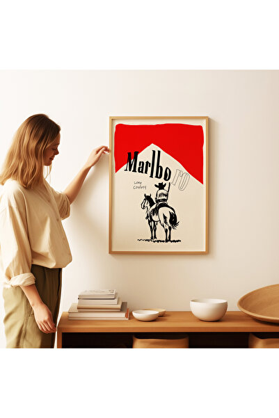 ARTHOUSECOLLECTIVE Poster Lone Cowboy - Cowboy singuratic - Poster fără cadru în dimensiunile picturii