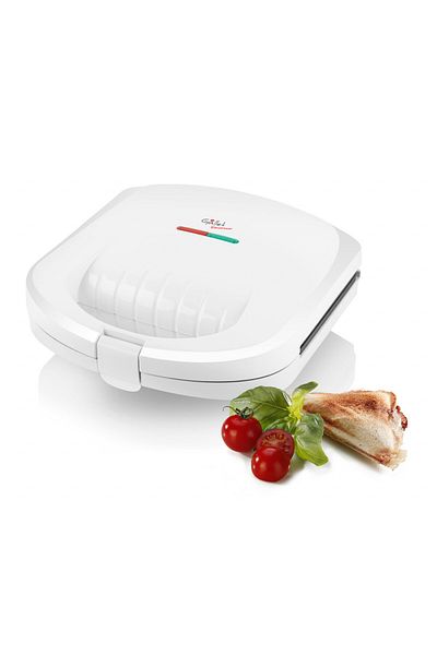 GALLET Sandwich maker SAUMUR CRO625, 800 W, 4 triangular sandwiches, white