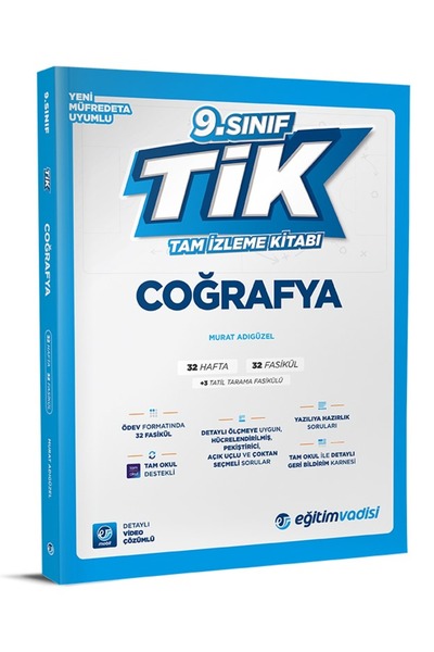 Eğitim Vadisi 2025 9. Sınıf Coğrafya Tik Tam İzleme Kitabı