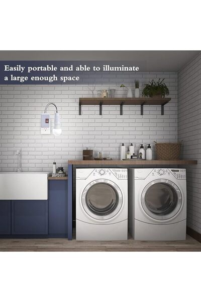 Generic حامل مصباح محمول مع جهاز تحكم عن بعد - حامل مصباح لولبي مرن - يتميز بمفتاح تشغيل/إيقاف