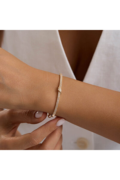 Sembol Gold Kemerli İki Sıra Su Yolu Takı Seti