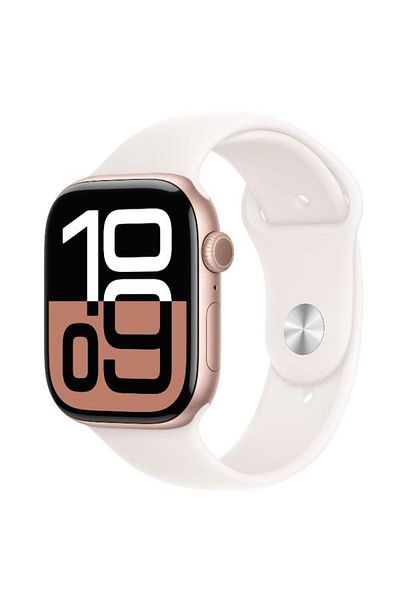 Apple Smartwatch Watch 10 GPS Cellular, Rose Gold Aluminium Case 46mm, LTPO OLED Display, 64GB, Sili