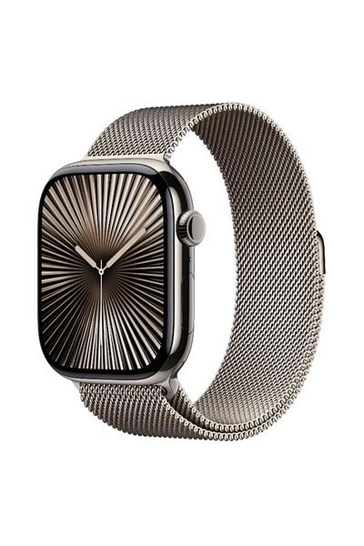 Apple Smartwatch Watch 10 GPS Cellular, Titanium, 46mm, LTPO OLED, 64GB, Milanese Loop
