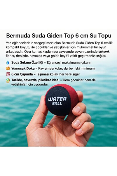 BERMUDA Suda Giden Top 6 cm Yumuşak Su Topu 2410143