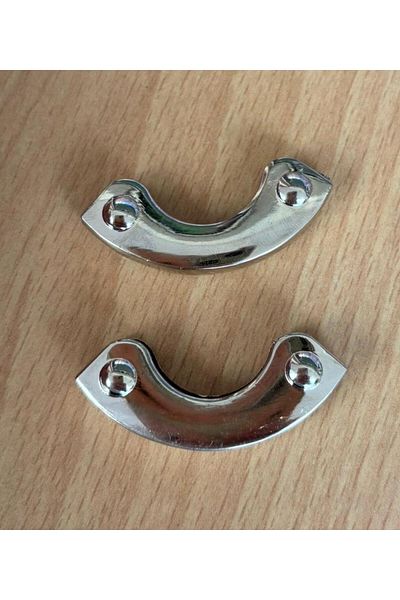 angel çanta aksesuar Angel Bag Accessory 2 Pack Silver Color Corner Bracket Oval Model