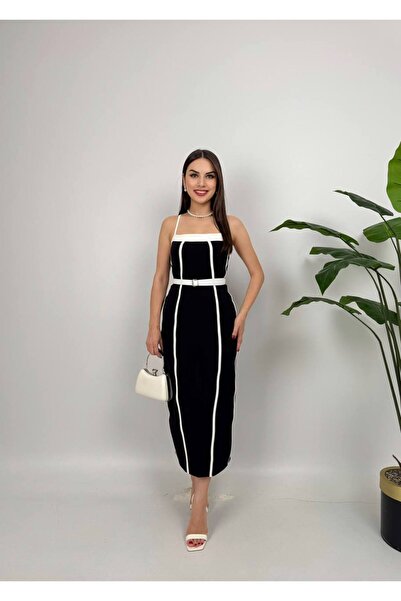 Fade biye detaylı elbise