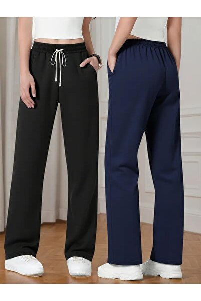 yx yustex sport 2 τεμάχια Διπλό Χρώμα Γυναικείο Μαύρο Ναυτικό Μπλε Φαρδύ Μεγά...