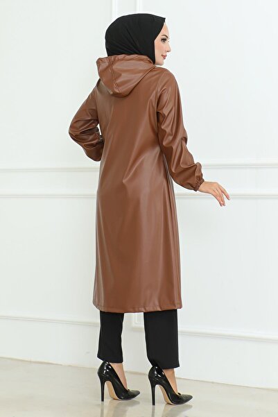 Missvalle Șapcă cu detalii din piele, maro 19213