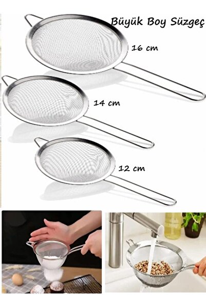 Kiesa مجموعة من 3 مصفاة سلكية من الفولاذ المقاوم للصدأ، مصفاة أرز، مصفاة فولاذية