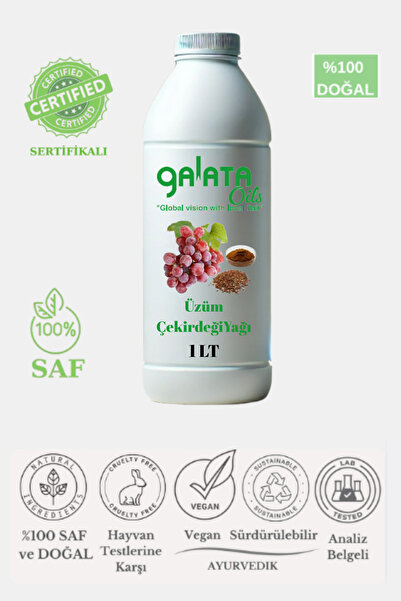 Galata Oils زيت بذور العنب 100% نقي وطبيعي معصور على البارد 1 لتر (عناية بالب...