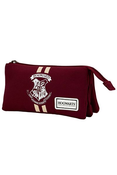 Harry Potter Harry Potter - Hogwarts pencil case, dark burgundy, unequipped, 3 compartments, 23 x 11.5 cm
