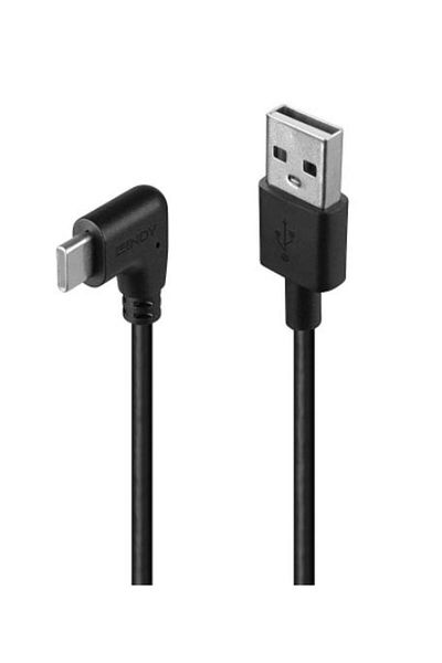 LİNDY Cablu de date 32001, USB-C - USB-A, 1m (Negru)