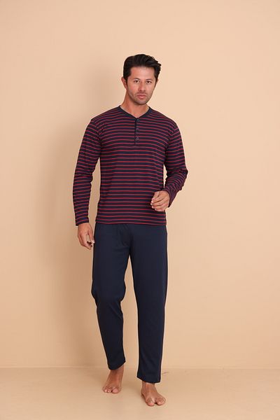 Redline Heat Regular Red Men's Long Sleeve Pajama Set