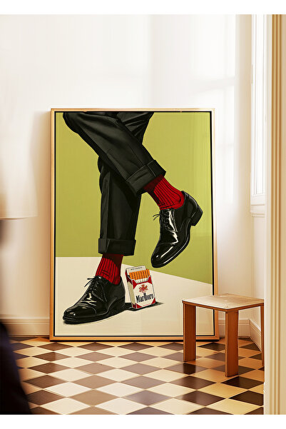 ARTHOUSECOLLECTIVE Retro Elegance Style - Marlboro Detaylı Poster - Tablo Ölçülerinde Çerçevesiz Poster