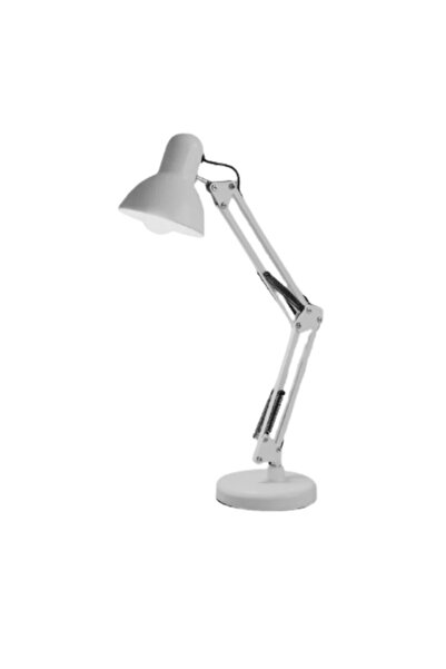 Huzur Elektrik Akrobat E27 Duy Beyaz Renk Masa Lambası Led Ampul Dahil