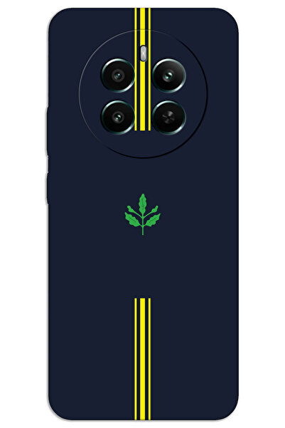 MRCİLETİSİM Realme 12 Pro Plus Kılıf HD Desen Baskılı Arka Kapak - Sarı Lacivert