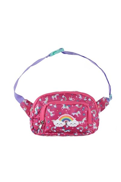 Bibilel Borseta cu 2 compartimente prevazute cu fermoar, 20x4x15 cm, Multicolor