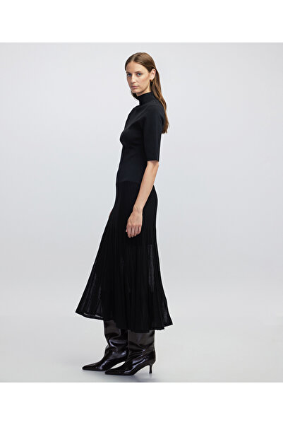 İpekyol Transparan mix triko elbise