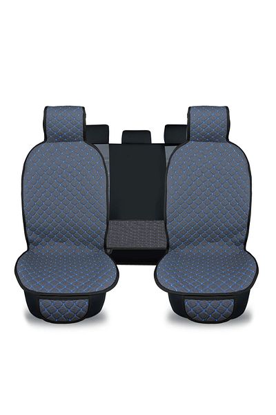 Mega Oto Market Blueline Series Anti-Sweat Woven Fabric Auto Seat Protector Cover Front and Rear Seat Suit