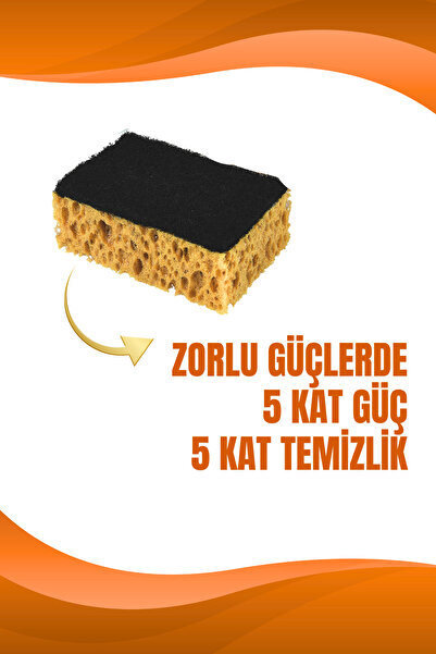 grimorlife 4 Pieces of Fiber Flat Dish Sponge – Special Textured, Durable Wide Pore Kitchen Sponge Set