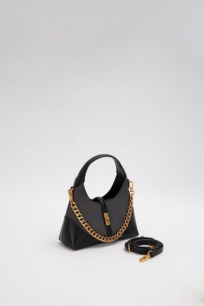 Levidor Black Gold Chain Accessory Handbag
