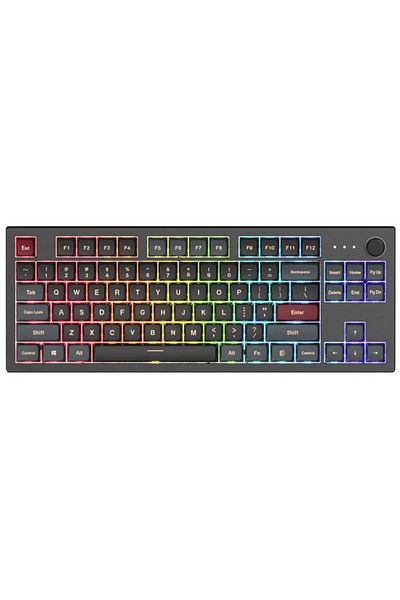 MONTECH Tastatura mecanica MKey TKL Darkness, Switchuri GateronG PRO 2.0 Red, Albastru