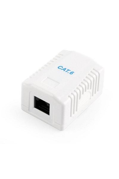 Gembird Adaptor box NCAC-1U6-01, CAT6, UTP (White)