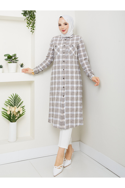 BELLİNA Kadın Yazlık Pamuk Polyester Rahat Tunik