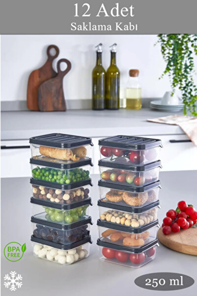 GreenMart 12 Pieces 250 ml Storage Container --- Refrigerator Organizer 6X250Ml