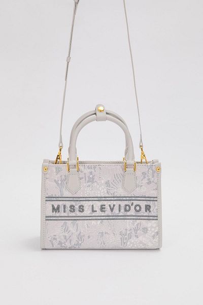 Levidor Gray Embroidery Detailed Handbag
