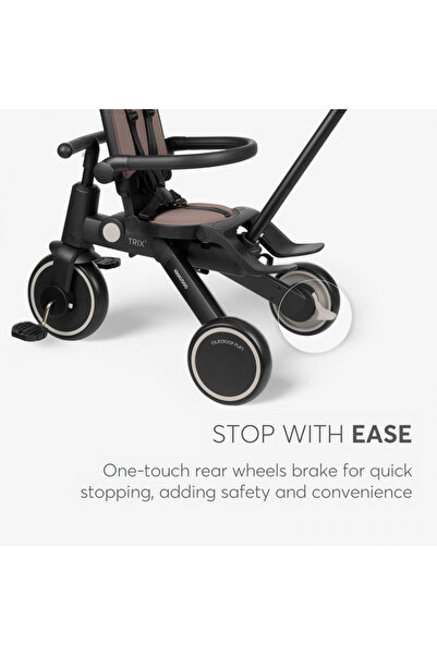 Kikka Boo 8in1 Tricycle for Children KikkaBoo Trix 2 Beige Ultra-foldable, from 10 months to 22kg, Aluminum Frame