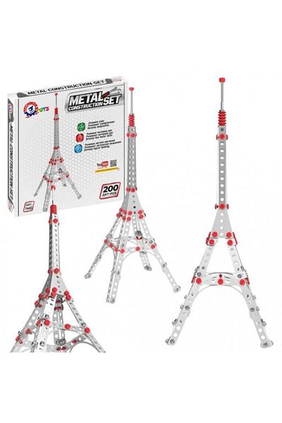 Technok Constructor Eiffel Tower, TechnoK, 200 pieces, red/grey, 37 cm
