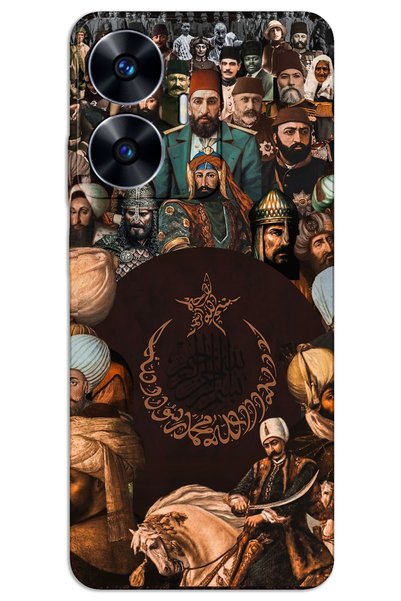 MRCİLETİSİM حافظة Realme C55 ذات غطاء خلفي مطبوع بنمط HD - دينasty العثمانية
